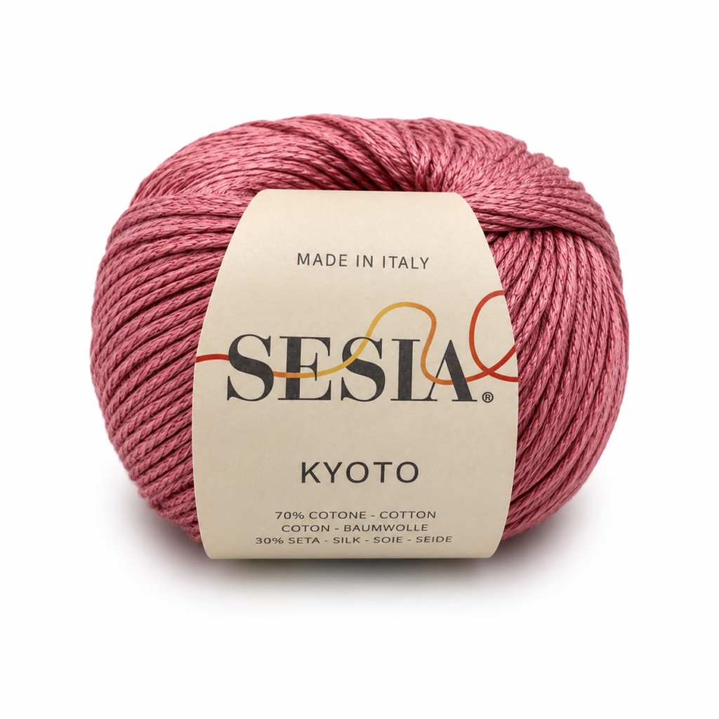 Filato misto cotone e seta rosa antico