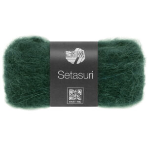 Filato alpaca e seta verde abissale