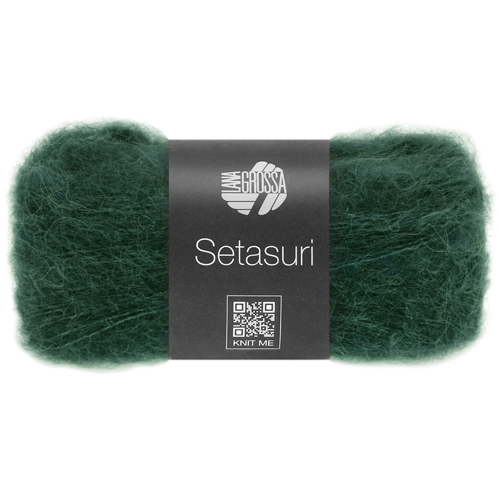 Filato alpaca e seta verde abissale
