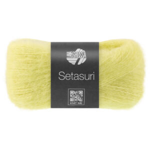 Filato alpaca e seta verde delicato