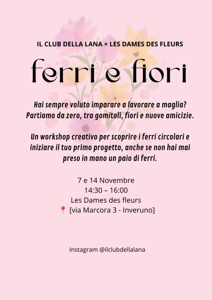 Corso - Workshop di maglia ferri circolari